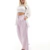 Miss Selfridge Petite Slouchy Wide Leg Trouser In Lilac For Women