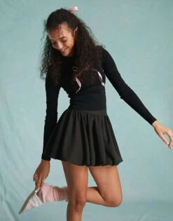 Miss Selfridge Tailored Puffball Mini Skirt In Charcoal Grey For Women