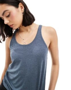 Miss Selfridge Light Weight Vest Top In Indigo For Women