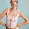 Miss Selfridge Corset Top In Pink For Women