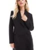 Miss Selfridge Petite Fitted Waist Blazer Dress In Black For Women