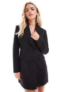 Miss Selfridge Petite Fitted Waist Blazer Dress In Black For Women