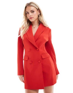 Miss Selfridge Petite Fitted Waist Blazer Dress In Red For Women Tbc Colour