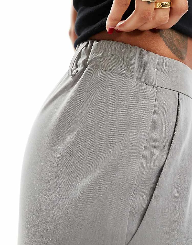 Miss Selfridge Tailored Wide Leg Trouser In Grey For Women - Image 5