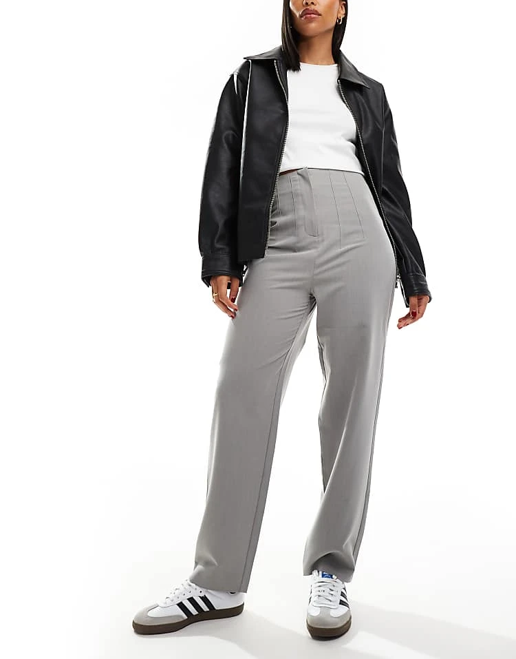 Miss Selfridge Essentials Cigarette Trouser In Grey For Women - Image 3