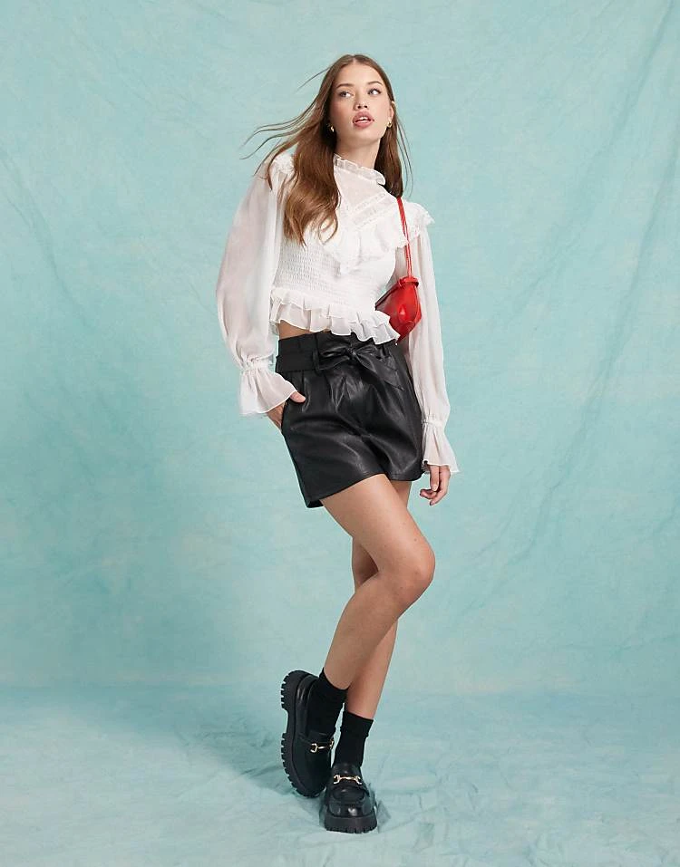 Miss Selfridge Victoriana Blouse In White For Women - Image 4