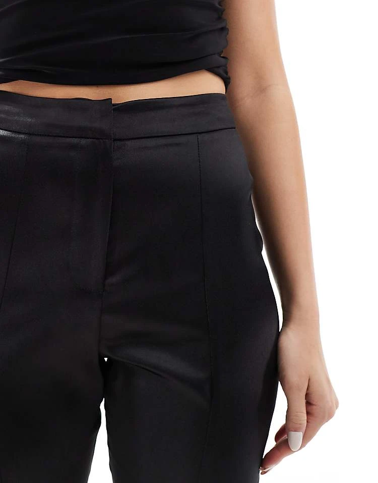 Miss Selfridge Co-ord Tailored Satin Cigarette Trouser In Black For Women - Image 5