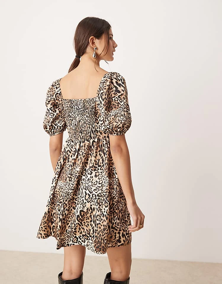 Miss Selfridge Animal Mini Dress For Women Animal Print - Image 4