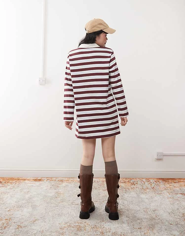 Miss Selfridge Stripe Rugby Long Sleeve Dress For Women - Image 4