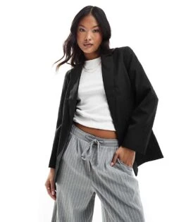 Miss Selfridge Petite Essential Blazer In Black For Women