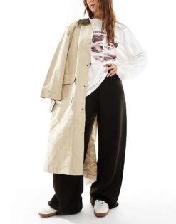 Miss Selfridge Heavy Knit Wide Leg Trouser For Women Chocolate