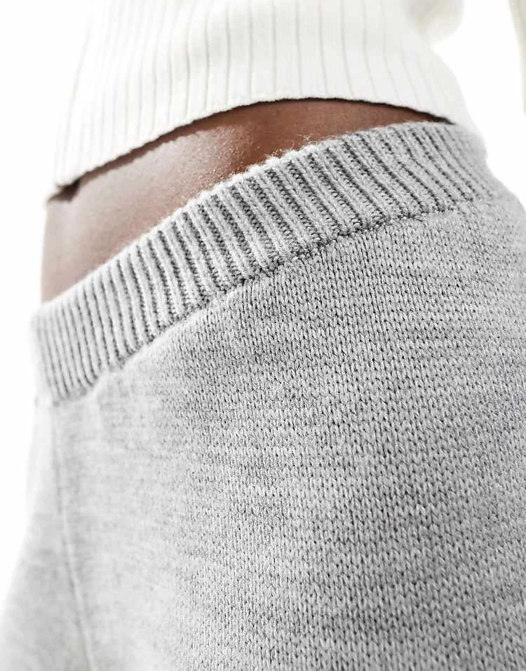 Miss Selfridge Heavy Knit Wide Leg Trouser For Women Grey - Image 4