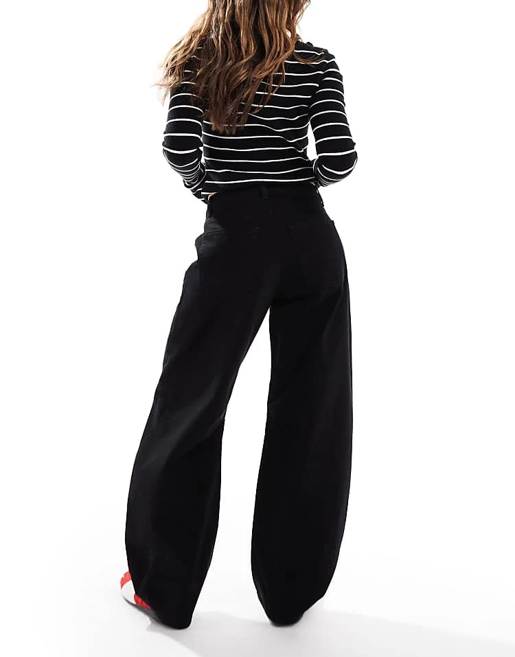 Miss Selfridge Barrel Leg Jean In Black For Women - Image 2