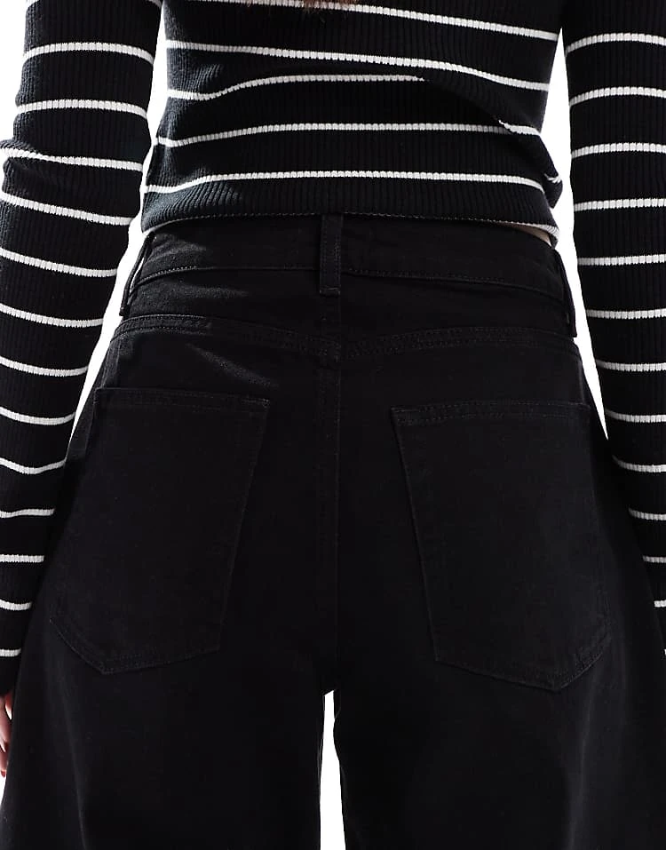 Miss Selfridge Barrel Leg Jean In Black For Women - Image 4