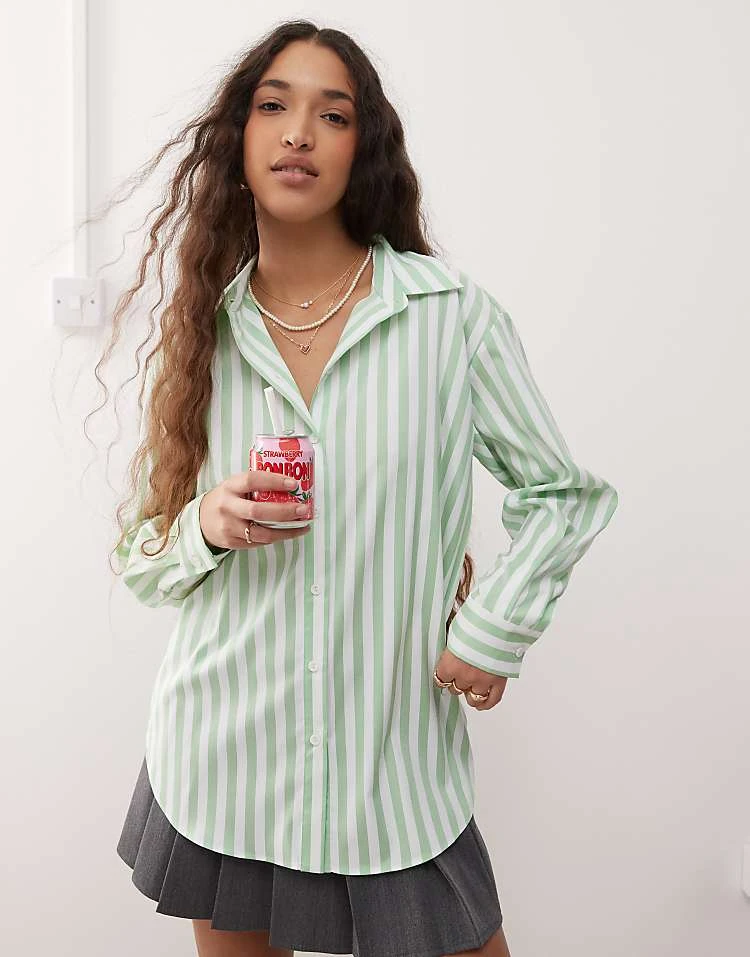 Miss Selfridge Oversized Stripe Shirt