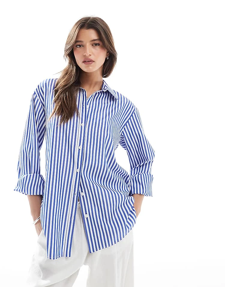 Miss Selfridge Oversized Stripe Shirt - Image 4