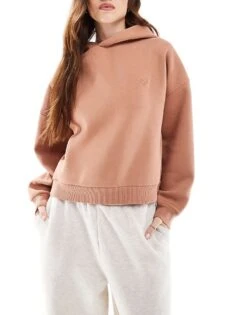 Miss Selfridge Drop Shoulder Hoodie In Ginger For Women